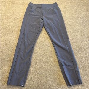 Athleta 4T Stellar Mid Rise Slim Pant, Black Sand Grey Ankle Pants